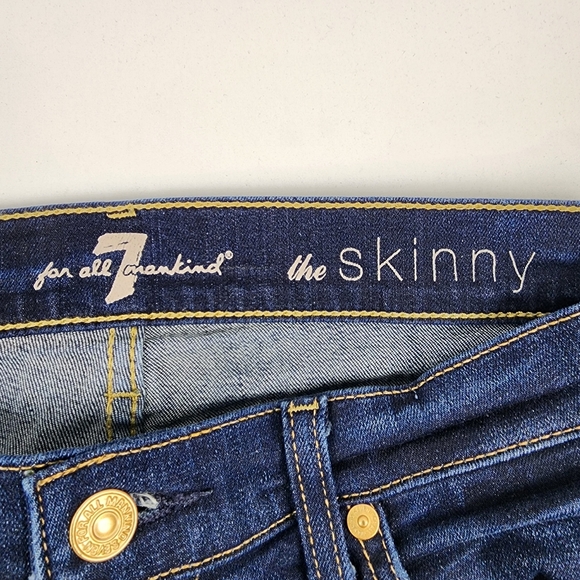 7 For All Mankind Jeans Womens 31 Blue The Skinny Ankle Denim (31x29) - Picture 5 of 11
